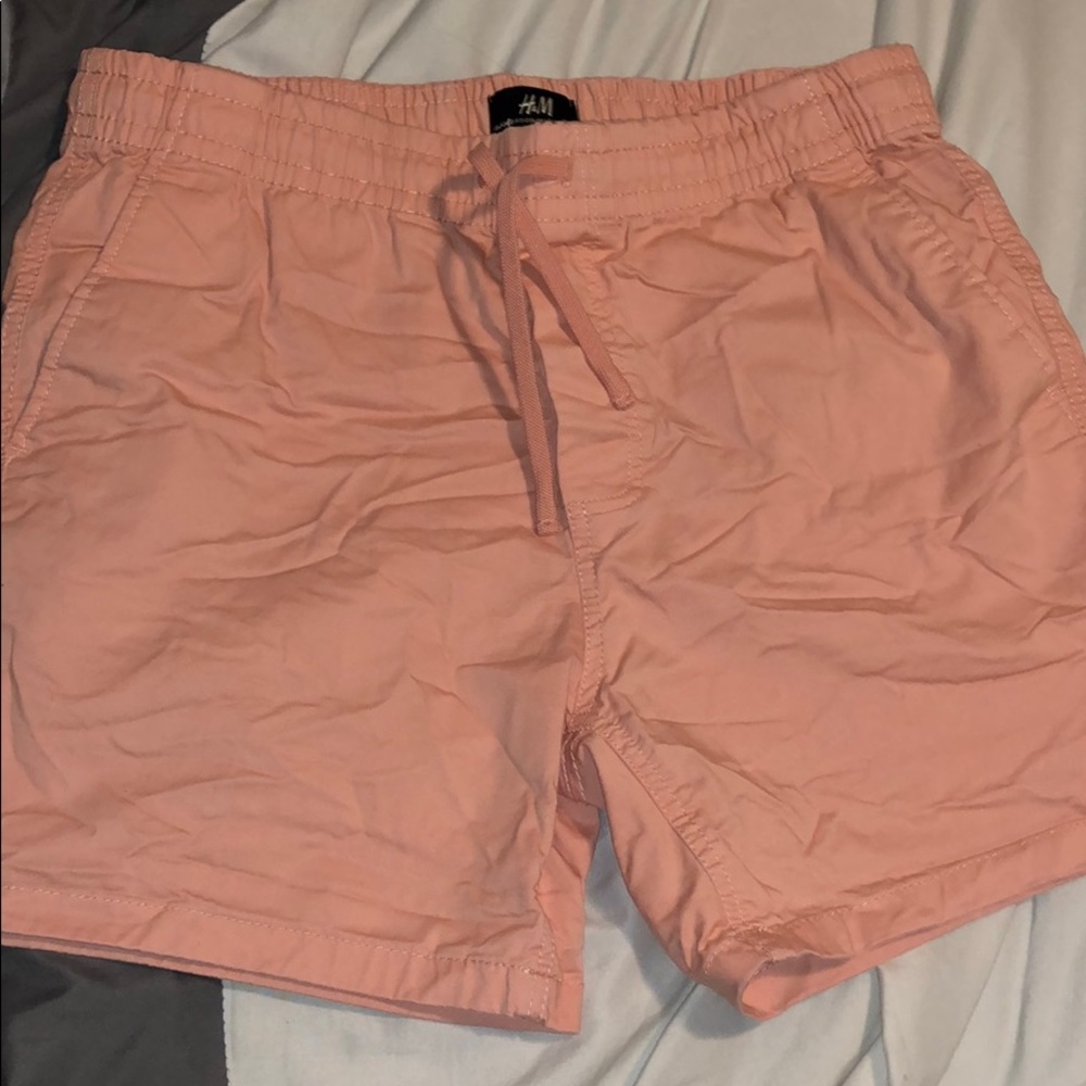 pale orange/ salmon colored H&M shorts
